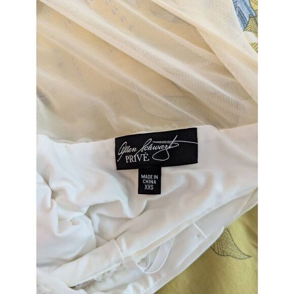 Allen Schwartz Prive Women’s 2XS XXS White Lace sequin Open Back Mini Dress - Picture 7 of 9